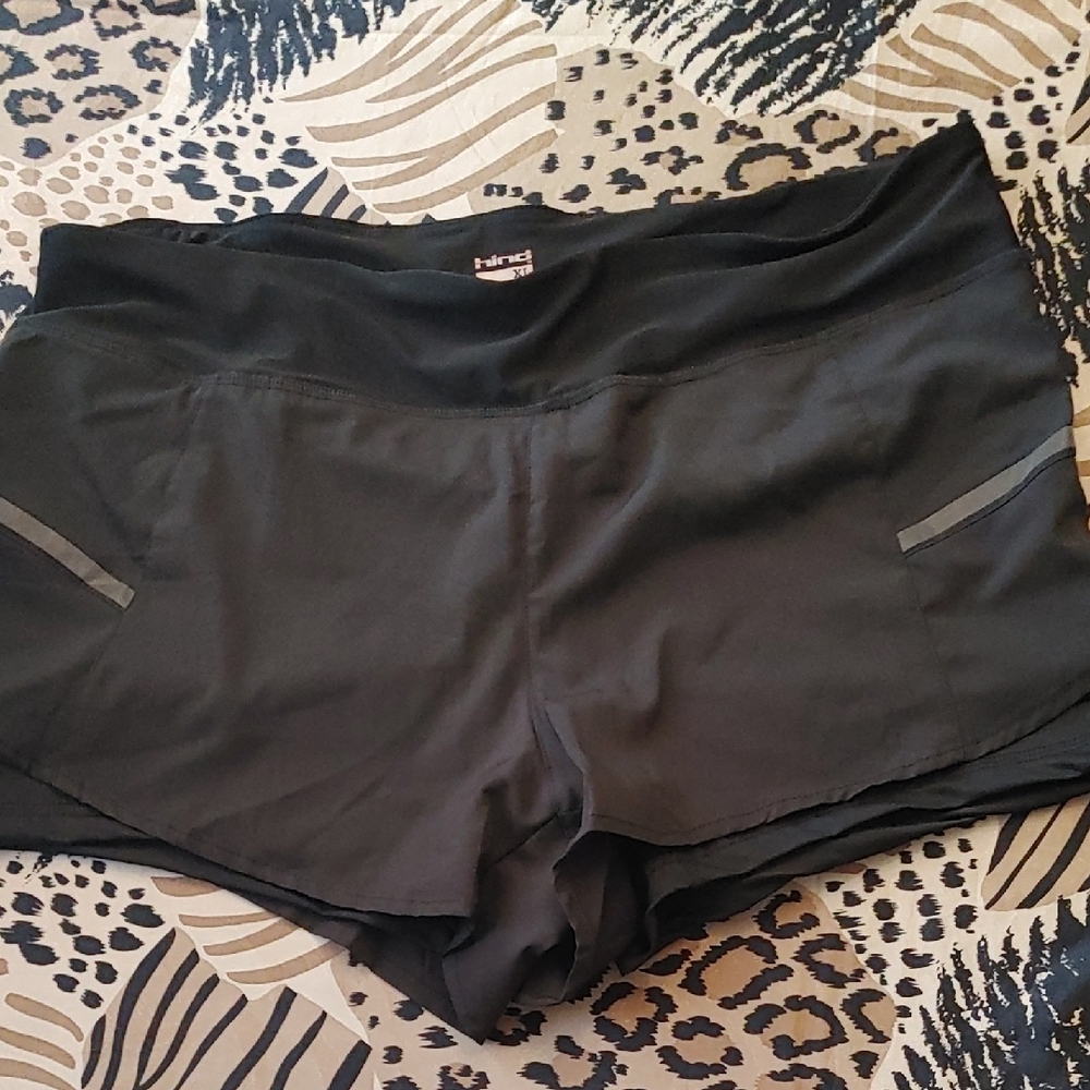 hind Women's Black Athletic Shorts Sz XL